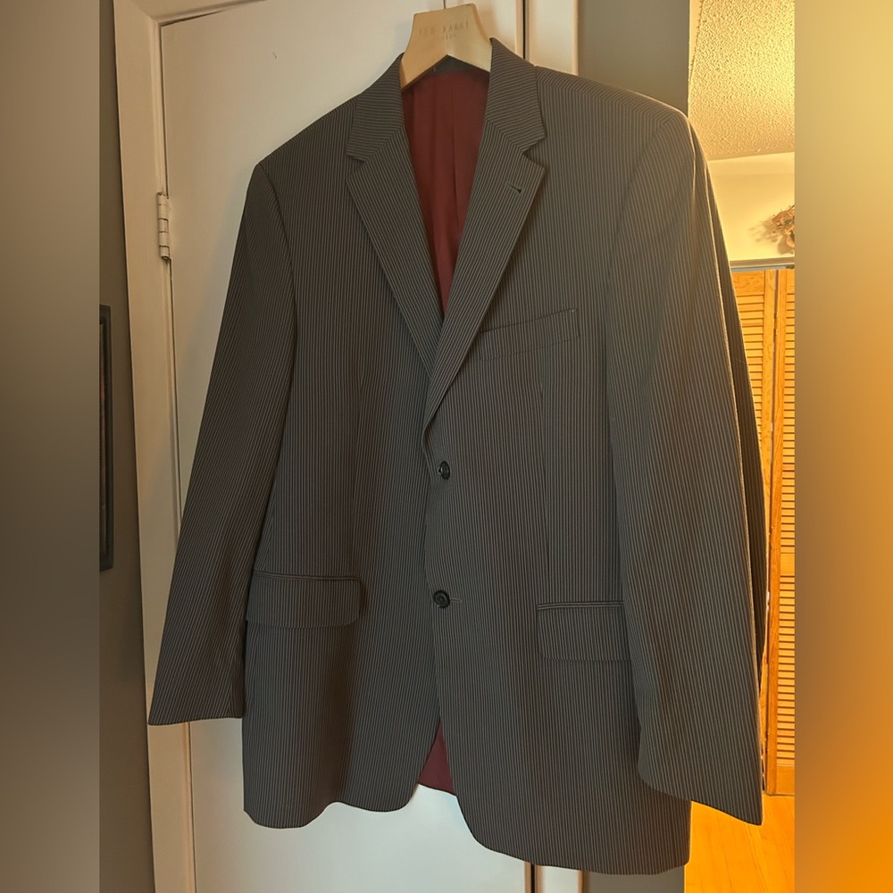 Kenneth Cole Charcoal Pinstripe Blazer